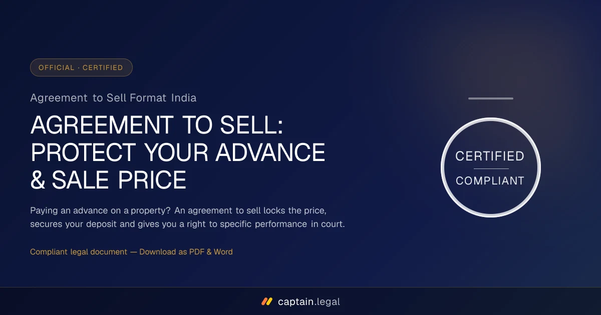 Agreement to Sell Format India