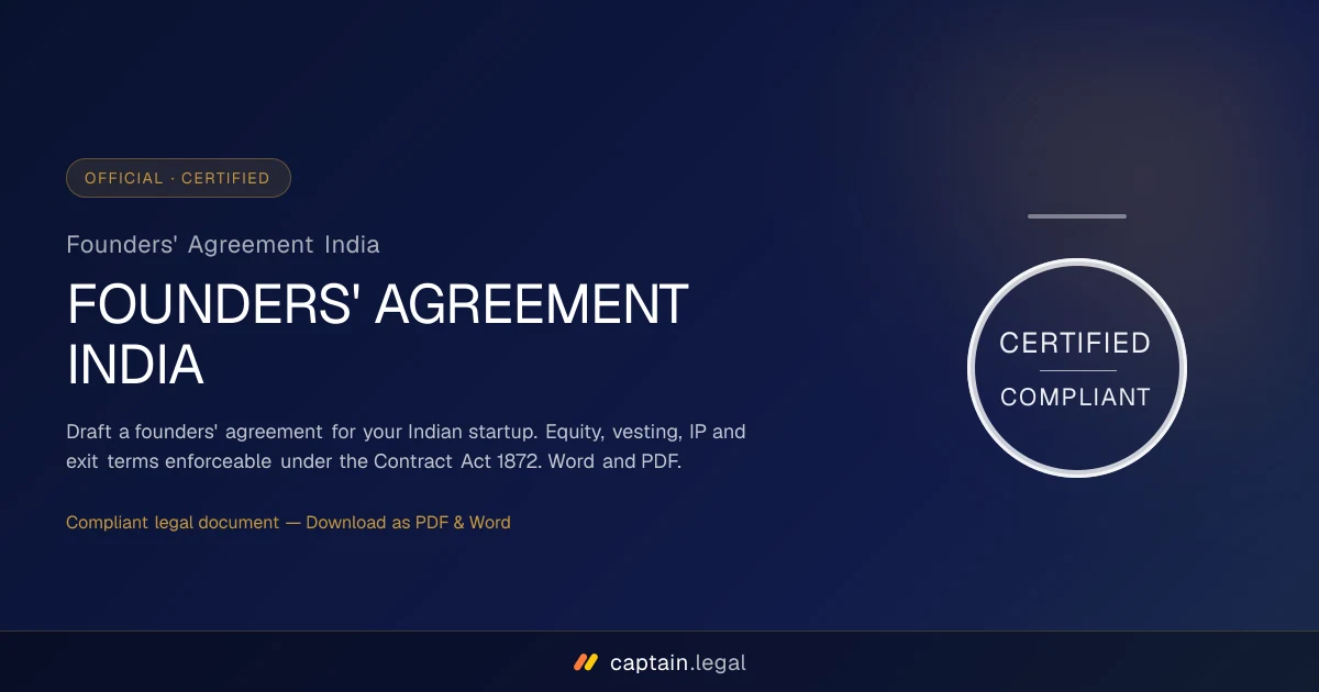 Founders' Agreement India