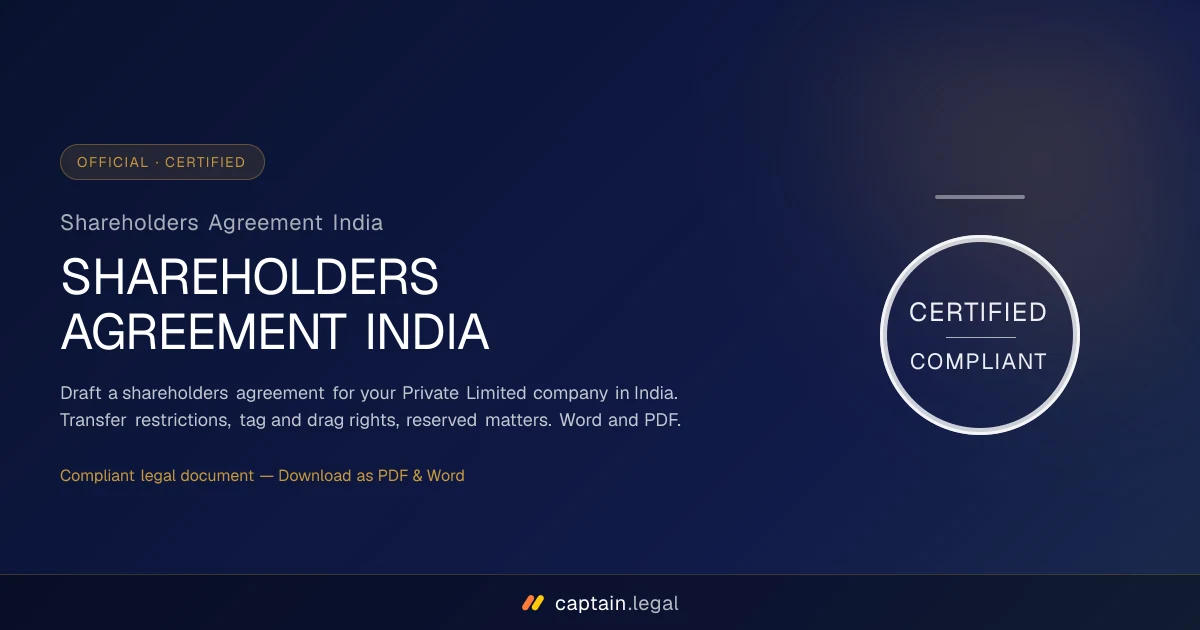 Shareholders Agreement India
