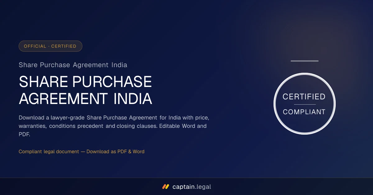 Share Purchase Agreement India