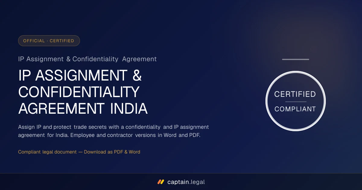 IP Assignment & Confidentiality Agreement