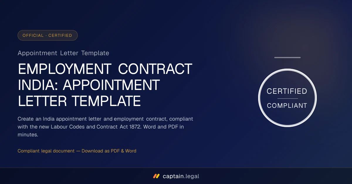 Appointment Letter Template