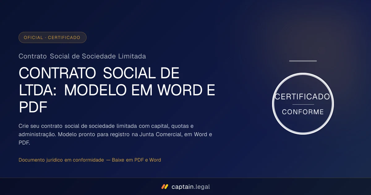 Contrato Social de Sociedade Limitada