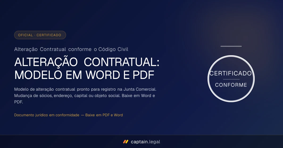 Alteração Contratual conforme o Código Civil