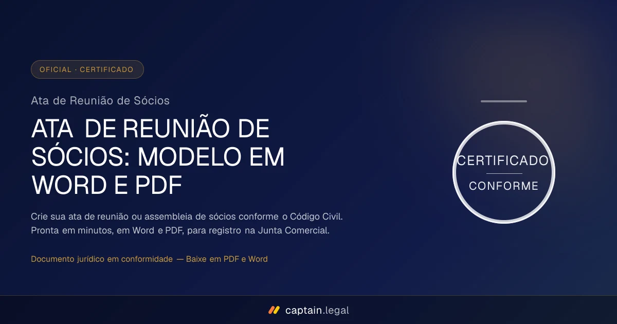 Ata de Reunião de Sócios