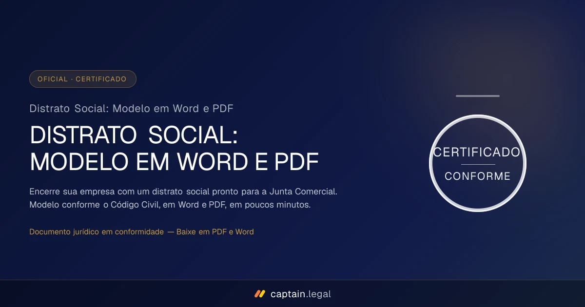 Distrato Social: Modelo em Word e PDF