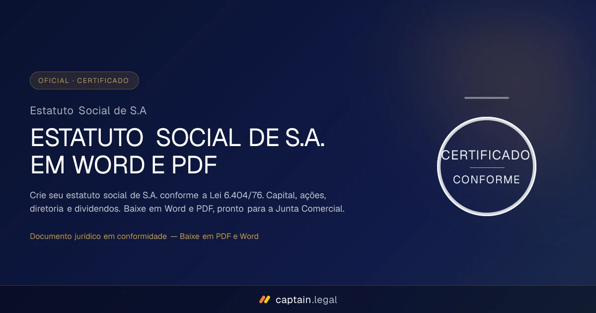 Estatuto Social de S.A