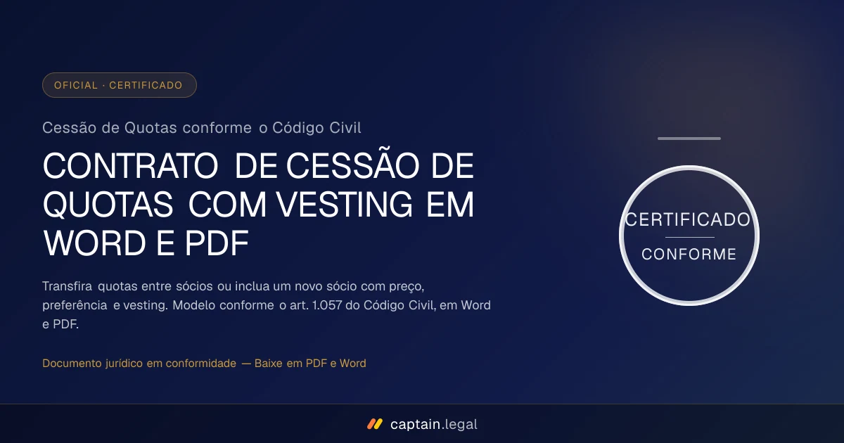 Cessão de Quotas conforme o Código Civil