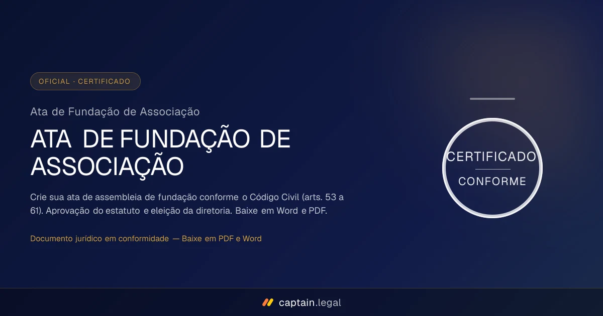 Ata de Fundação de Associação