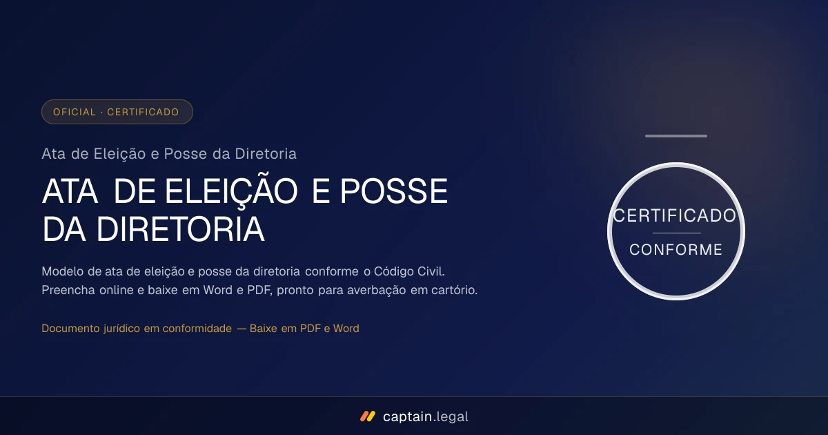 Ata de Eleição e Posse da Diretoria