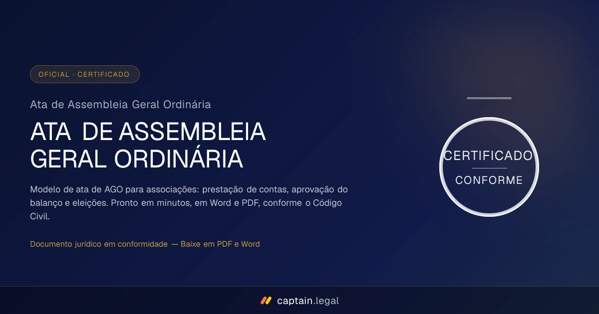 Ata de Assembleia Geral Ordinária