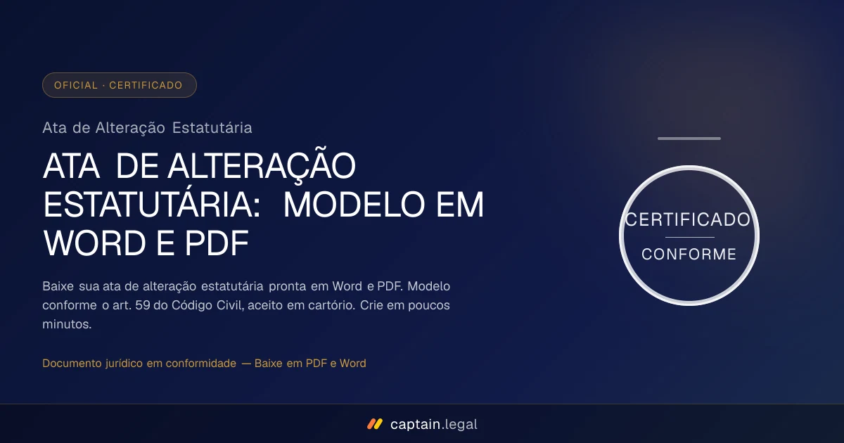 Ata de Alteração Estatutária