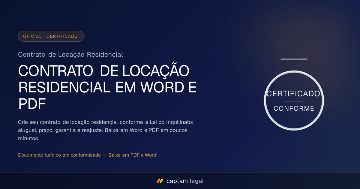 Contrato de Locação Residencial