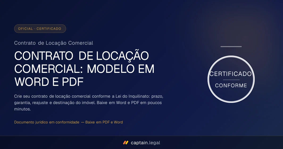 Contrato de Locação Comercial