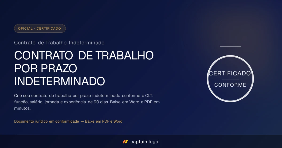Contrato de Trabalho Indeterminado