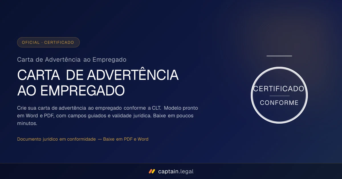 Carta de Advertência ao Empregado