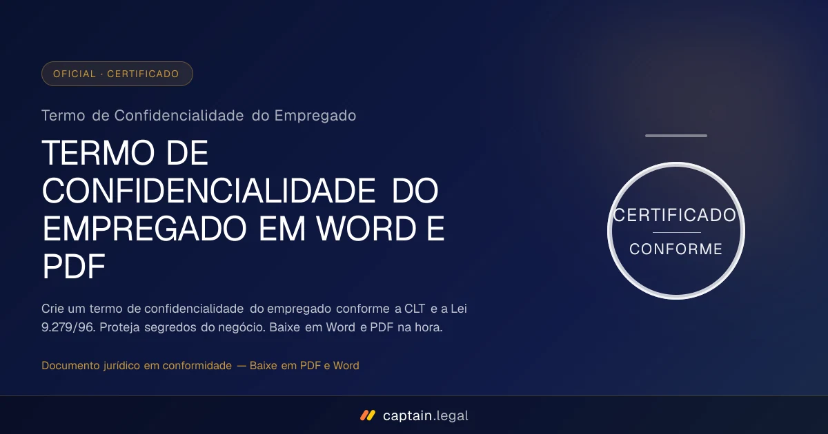 Termo de Confidencialidade do Empregado
