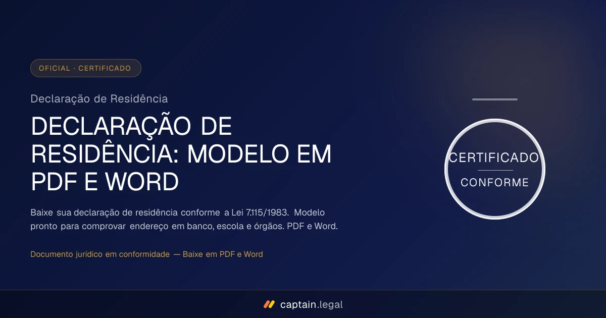 Declaração de Residência