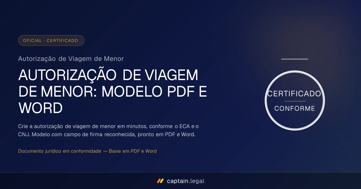 Autorização de Viagem de Menor