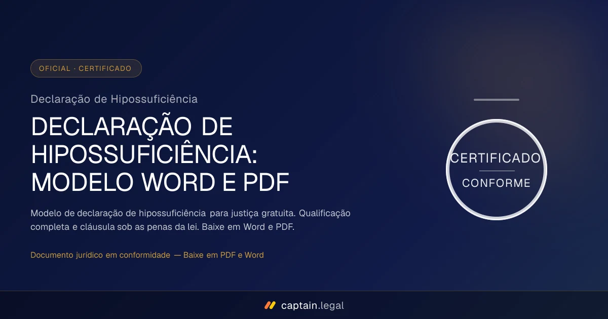 Declaração de Hipossuficiência