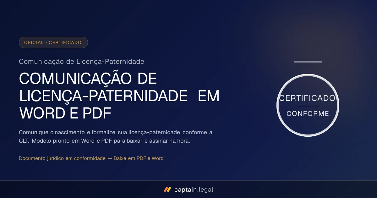 Comunicação de Licença-Paternidade