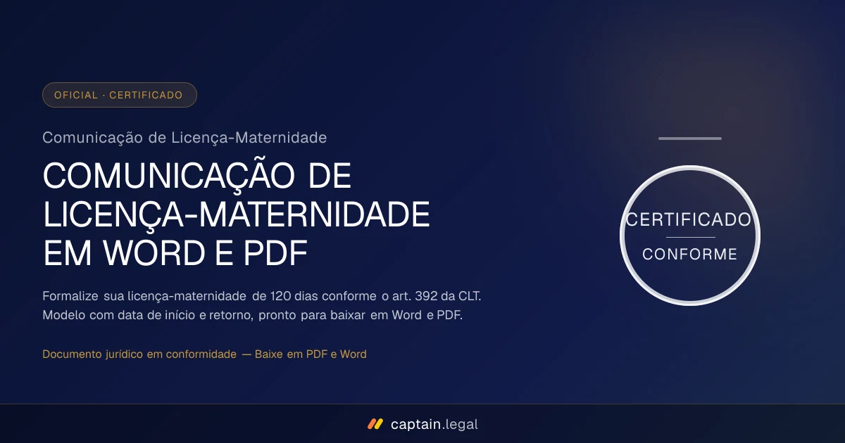 Comunicação de Licença-Maternidade