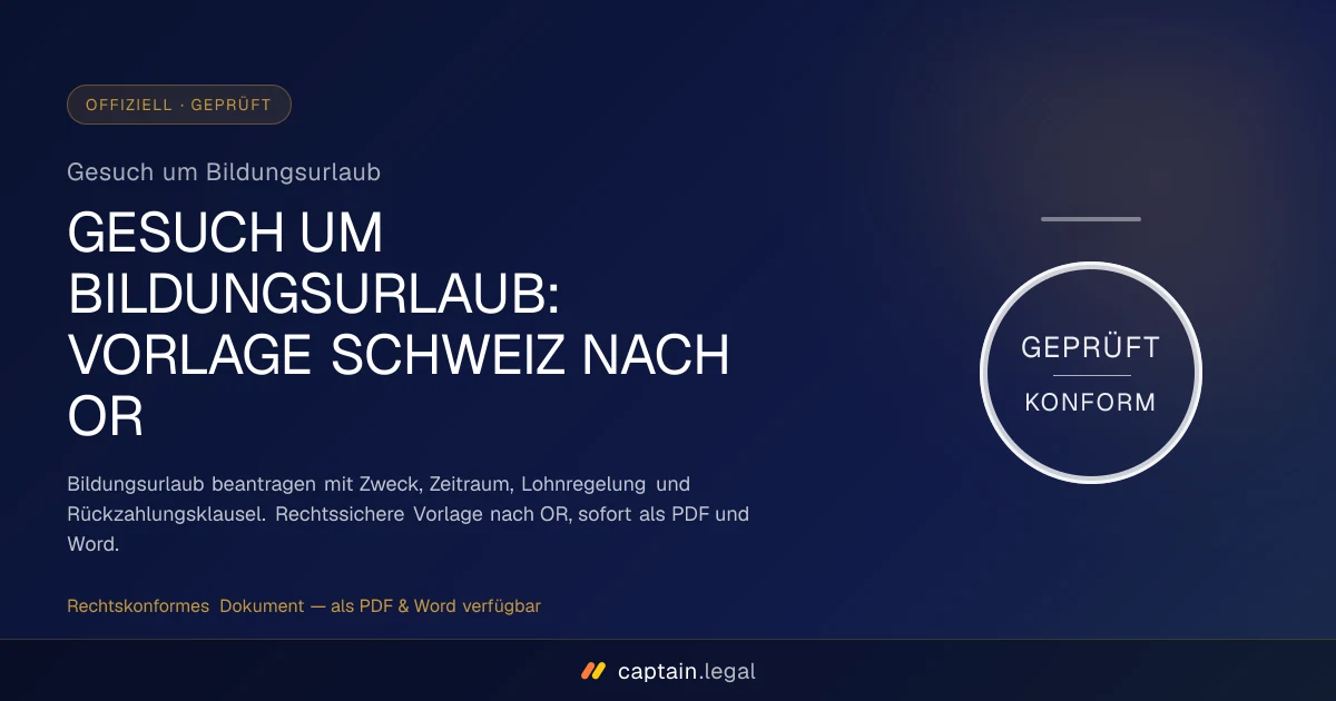 Gesuch um Bildungsurlaub