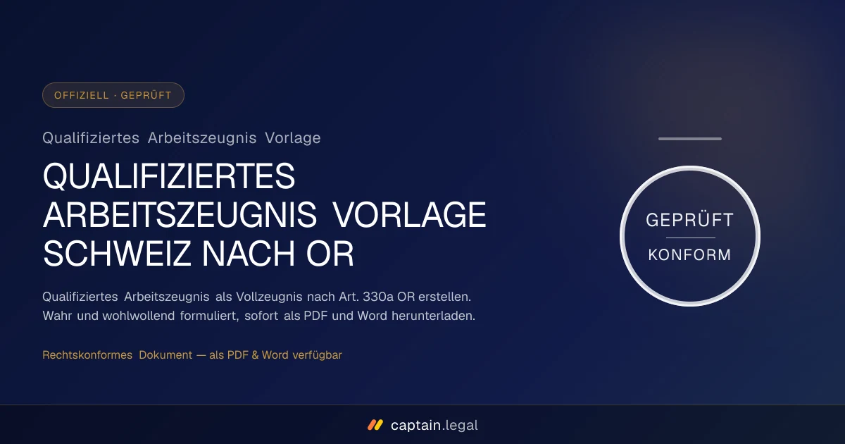 Qualifiziertes Arbeitszeugnis Vorlage