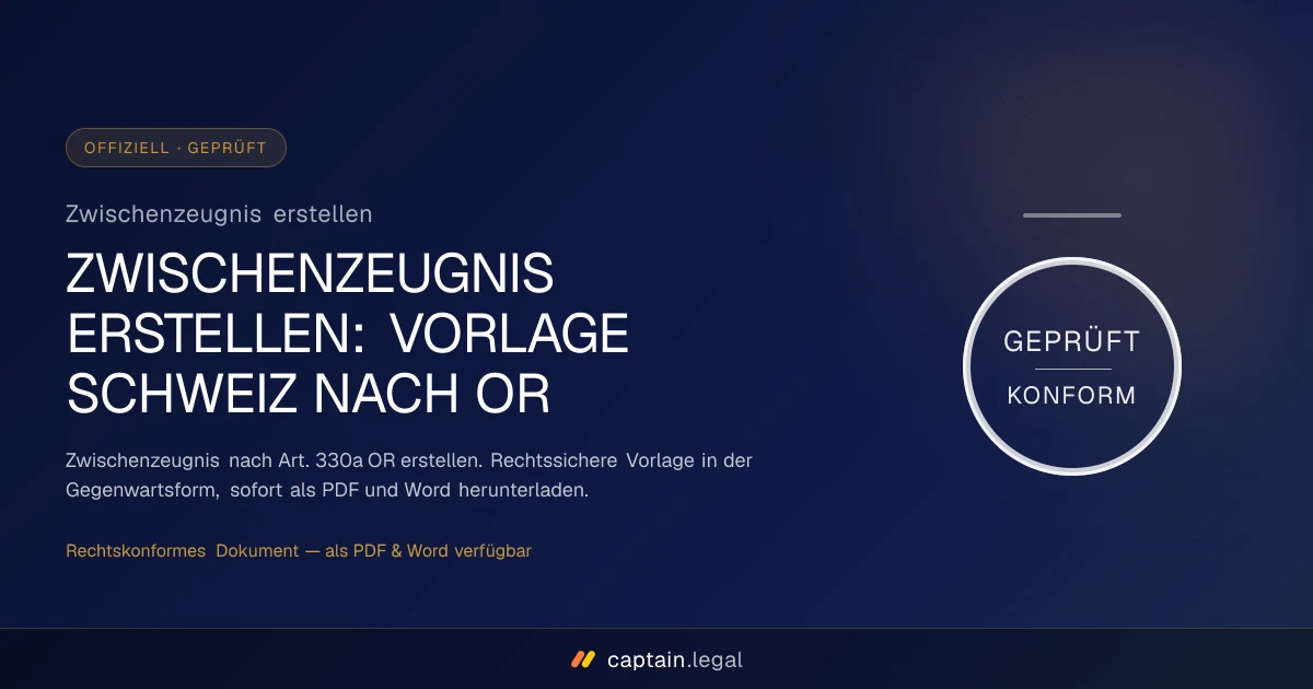 Zwischenzeugnis erstellen