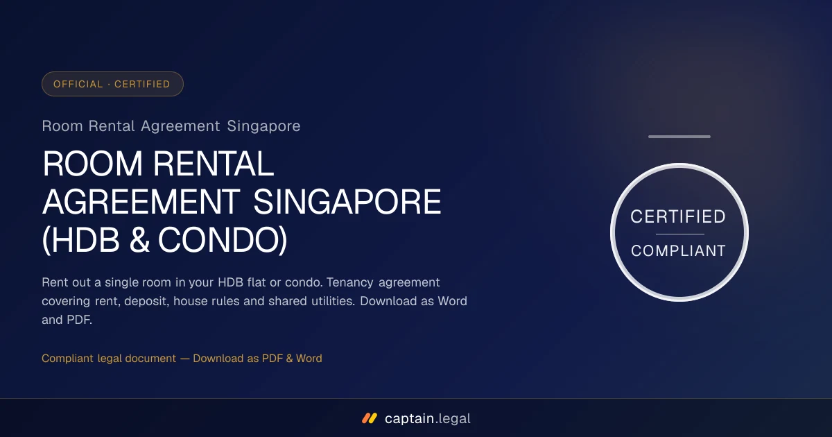 Room Rental Agreement Singapore