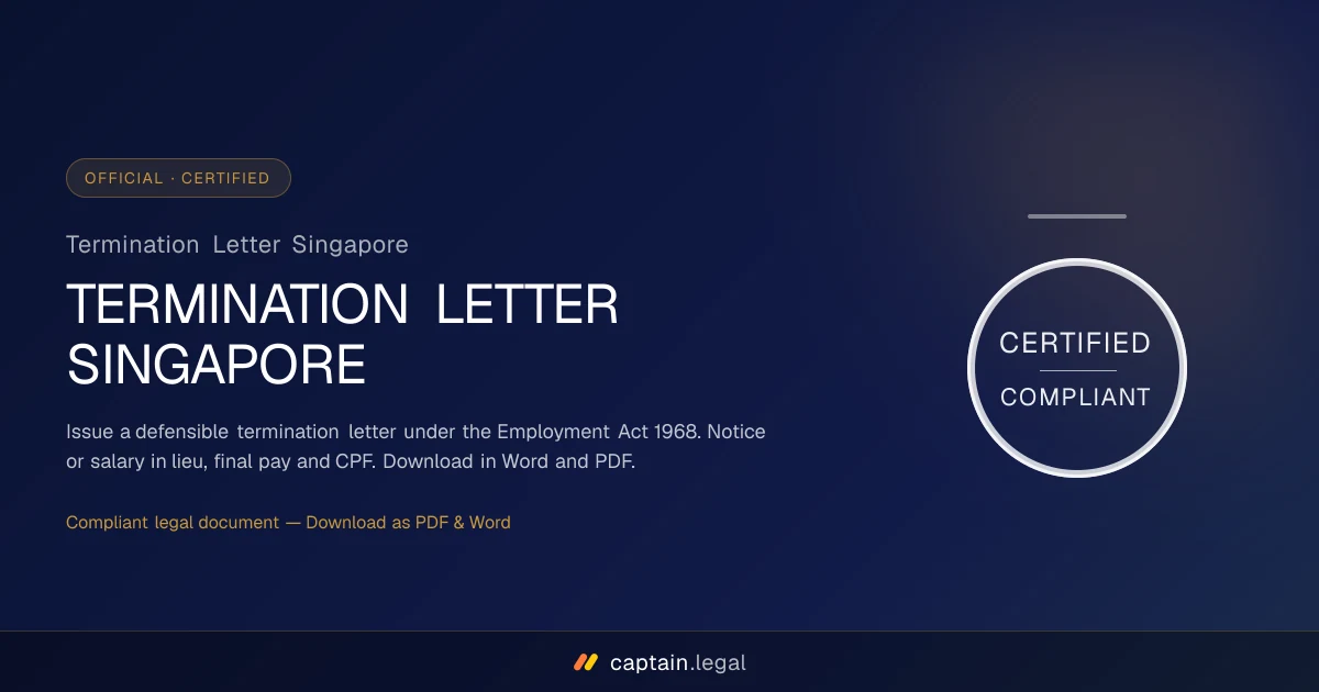 Termination Letter Singapore
