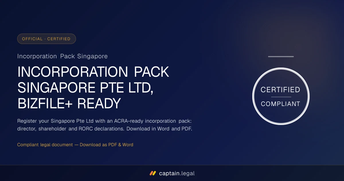 Incorporation Pack Singapore