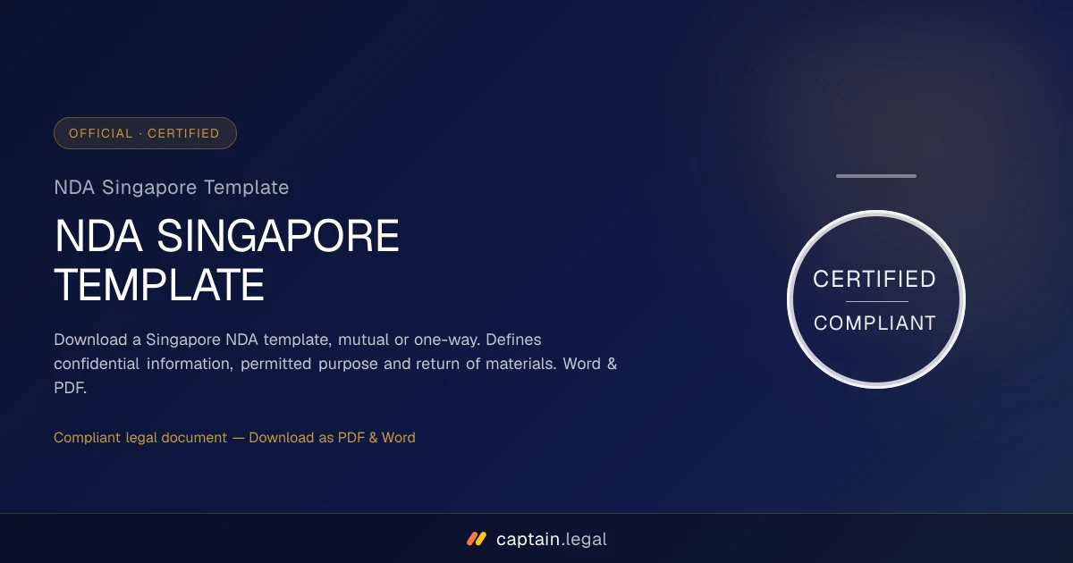 NDA Singapore Template