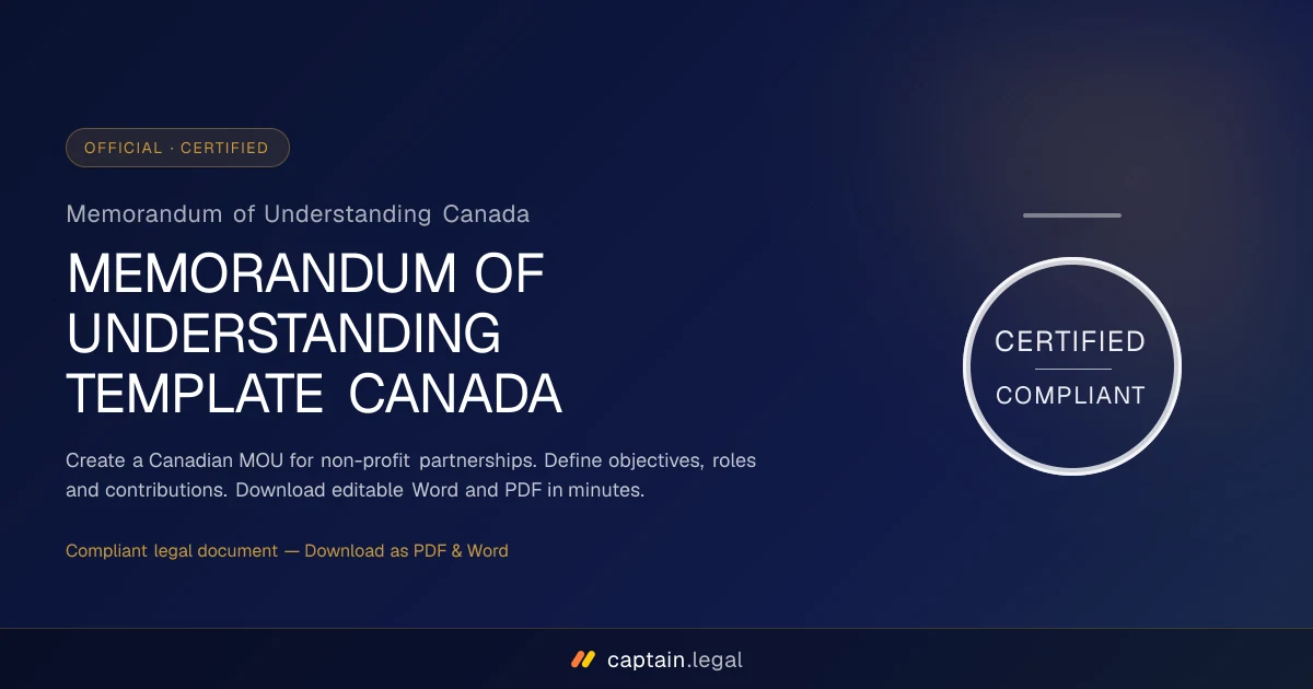 Memorandum of Understanding Canada