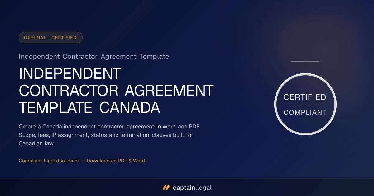 Independent Contractor Agreement Template