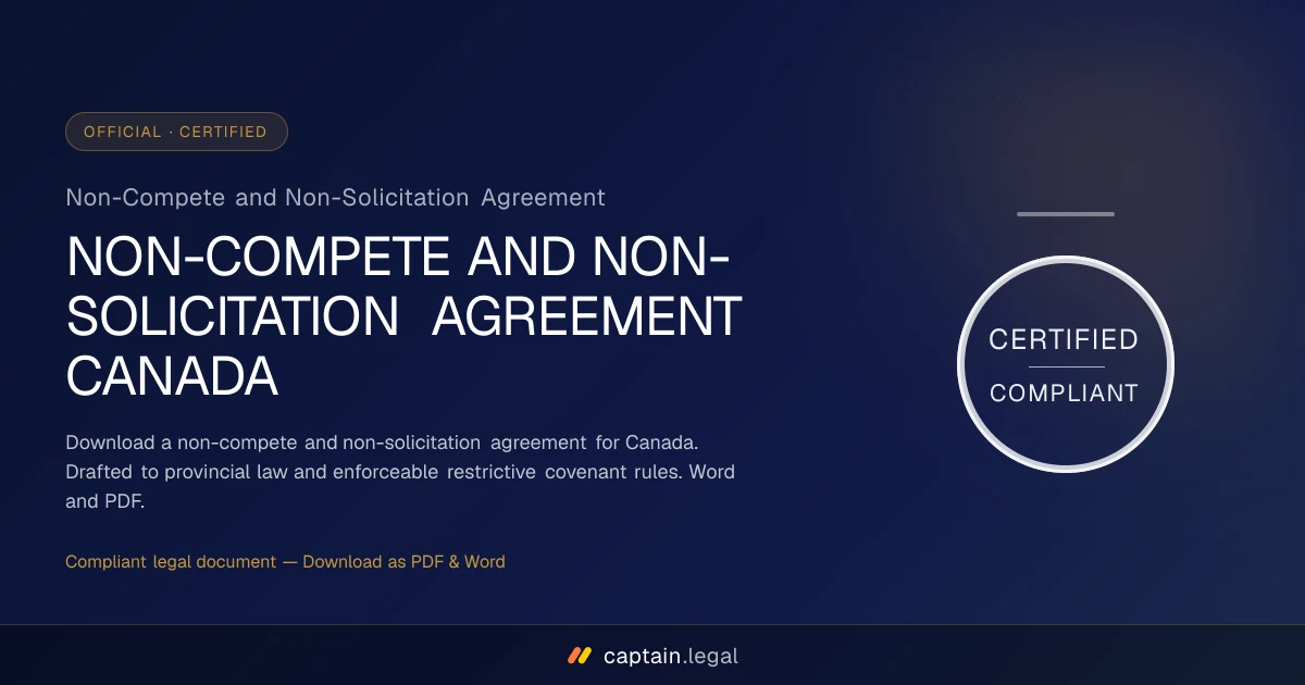 Non-Compete and Non-Solicitation Agreement