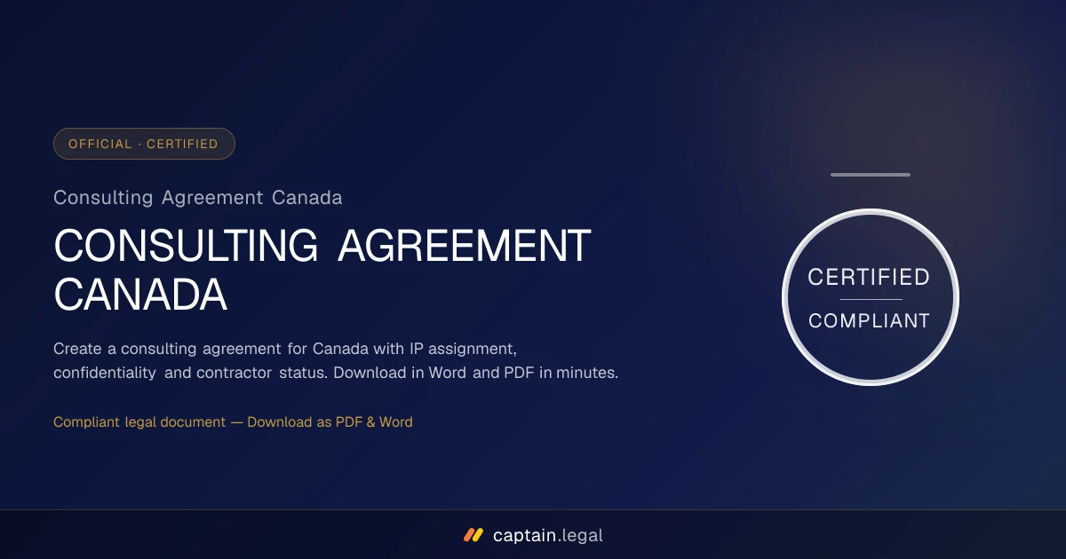 Consulting Agreement Canada