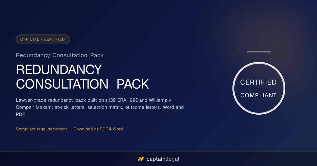 Redundancy Consultation Pack