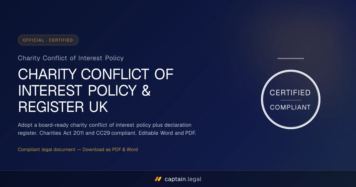 Charity Conflict of Interest Policy